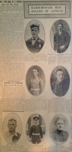Seven young men killed in action are pictured on the final page of the final edition of the Market Harborough Advertiser of 1914
